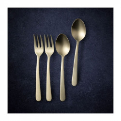 Set tacamuri pentru desert Royal van Kempen & Begeer CC004850-001, Inox 18/10, 4 buc., Mat, Sampanie