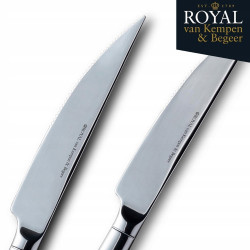Set of 2 Royal van Kempen & Begeer CC004847-001 steak knives, Glossy, Silver