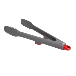 Joseph Joseph 80038 Food Tongs, Locking, Built-in Holder, Gray