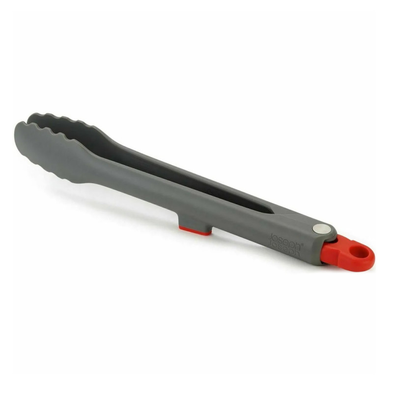 Joseph Joseph 80038 Food Tongs, Locking, Built-in Holder, Gray