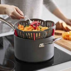 Joseph Joseph 45031 Steamer, Multi-purpose, Safe for Non-Stick Coating, Gray