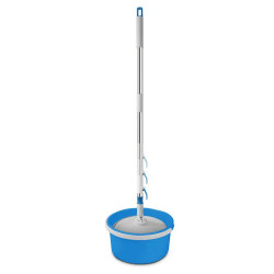 Esperanza Spin Mop forgó felmosó készlet, Vödörrel és kinyomóval, 360 fokban forgatható, Felmosó átmérője 25,5 cm