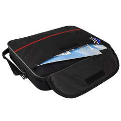 Esperanza ET101R Laptop Bag, 15.6", Long Handle, Document Pocket, Black/Red