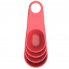 Joseph Joseph Measuring Cup Set 420171, 4-piece, Snap-on Handles, Red