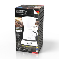 Ηλεκτρικό μπρίκι Espresso Camry CR 4415W, 480 W, 300ml, 6 h, Αυτόματη απενεργοποίηση, Λευκό