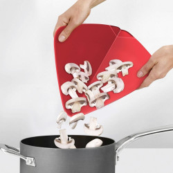 Joseph Joseph 80018 Folding Cutting Board, 32.5 x 26 cm, Multi-purpose, Easy to Carry, Red