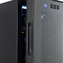 Adler AD 8083 Wine Cooler, 33 L, Digital, Holds 12 Bottles, 15–18°C, Black