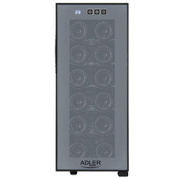 Adler AD 8083 Wine Cooler, 33 L, Digital, Holds 12 Bottles, 15–18°C, Black