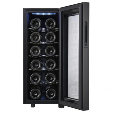 Adler AD 8083 Wine Cooler, 33 L, Digital, Holds 12 Bottles, 15–18°C, Black
