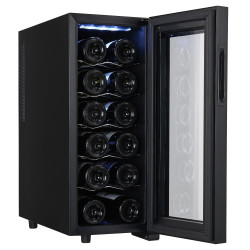 Adler AD 8083 Wine Cooler, 33 L, Digital, Holds 12 Bottles, 15–18°C, Black
