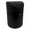 Kinghoff KH 1813 Mini Trash Can, 1.8 L, 12 x 17 cm, Stainless Steel, Black