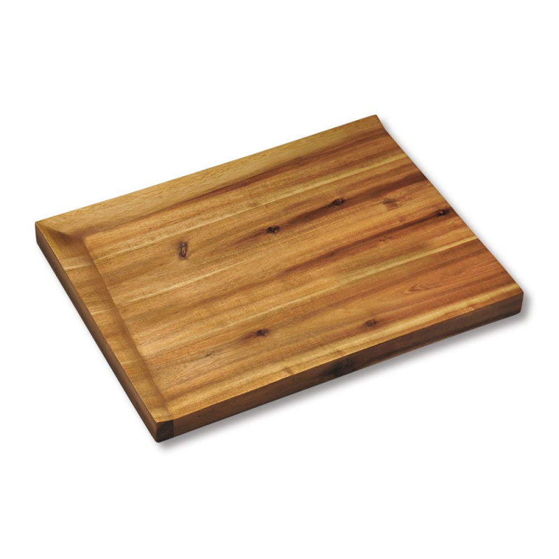 Kesper 28700 Steak Serving Board, 38x28x3 cm, Non-slip feet, Acacia, Brown