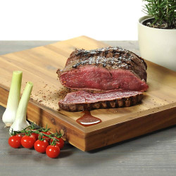 Kesper 28700 Steak Serving Board, 38x28x3 cm, Non-slip feet, Acacia, Brown