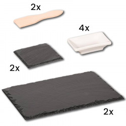 Kesper 38141 Serving Set, 10 pieces, For two, Shisti, Accessories, Black