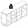 Pantofar Kesper 15910, 10 compartimente, Tapiterie moale, Alb