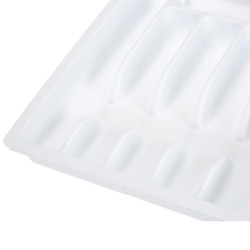 Kesper 30086 Cutlery Organizer, 29–50 cm, 8 Compartments, White
