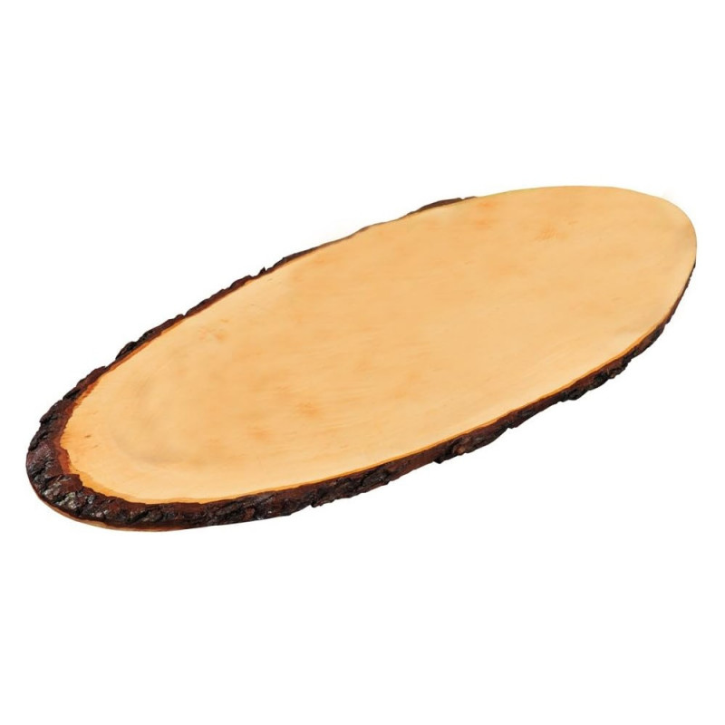 Kesper 61202 Serving Board, Oval, Elm Wood, 50–59 x 20 cm, Brown
