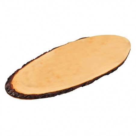 Kesper 61202 Serving Board, Oval, Elm Wood, 50–59 x 20 cm, Brown