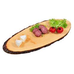 Kesper 61202 Serving Board, Oval, Elm Wood, 50–59 x 20 cm, Brown