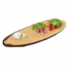 Kesper 61202 Serving Board, Oval, Elm Wood, 50–59 x 20 cm, Brown