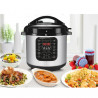 Multicooker sub presiune Beper P101COS001, 1200W, 6 L, 15 programe, Timer, Inox/Negru