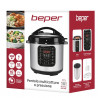 Multicooker sub presiune Beper P101COS001, 1200W, 6 L, 15 programe, Timer, Inox/Negru