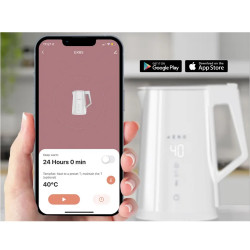 AENO EK8S AEK0008S Electric Kettle, 1.7 L, WiFi, STRIX Protection, LED Display, Touch Screen, White