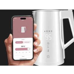 AENO EK8S AEK0008S Electric Kettle, 1.7 L, WiFi, STRIX Protection, LED Display, Touch Screen, White