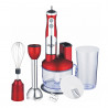Blender cu tocator, mixer si bol 4 in 1 ZEPHYR ZP 1112 CSCR, 600W, 2 viteze, Urcior 600 ml, Bol 500 ml, Inox/rosu