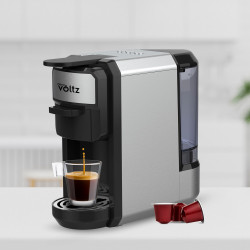 Resigilat: Espressor cafea macinata si capsule 8 in 1 Oliver Voltz OV51171E5, 1450W, 19 bar, Inox