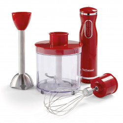 Set blender cu tocator si tel pentru oua 3in1 Techwood TMS-9605, 600W, 2 viteze, 500 ml, Rosu