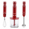 Set blender cu tocator si tel pentru oua 3in1 Techwood TMS-9605, 600W, 2 viteze, 500 ml, Rosu