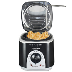 Friteuza si aparat de fondue 2in1 Techwood TFF-86, 950W, 1L, 80-190°C, Negru