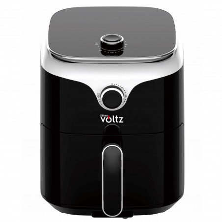 Friteuza cu aer cald AirFryer Oliver Voltz OV51980V, 1400 W, 3.5 L, Timer, 80-200°C, Negru