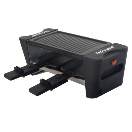 Techwood TRD-2456 Raclette és Grill, 450 W, Tapadásmentes bevonat, Hideg fogantyúk, Termosztát, Fekete