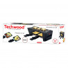 Plita raclette/grill Techwood TRD-2456, 450W, Acoperire antiaderenta, Manere reci, Termostat, Negru