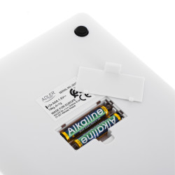 Adler AD 3173W Kitchen Scale, 10 kg, LED, Tare, g/lb:oz/ml/oz, White