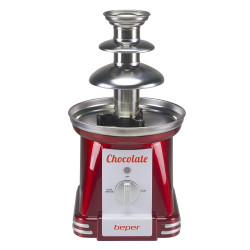 Σιντριβάνι σοκολάτας Beper P101CUD200, 90 W, 750 ml, 3 επίπεδα, Συνεχής κίνηση και σταθερή θερμοκρασία, Κόκκινο