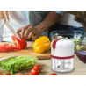 Φορητός μπλέντερ USB Beper P102ROB050, Li-Ion 1500 mAh, 30W, 250ml, 3 μαχαίρια, λειτουργία Pulse, Διαφανές/Λευκό