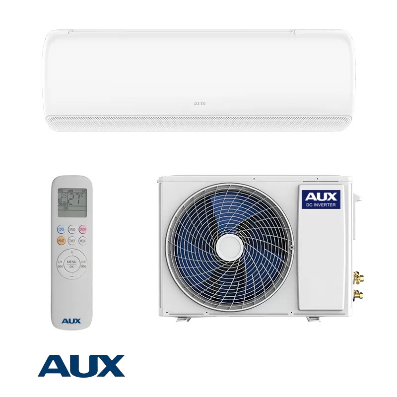 Aer conditionat cu invertor AUX Q-PRO ASW-H09B7A4/AQAR3DI-C3, Pana la 19 m2, Wi-Fi, Wind free, Autocuratare, Alb