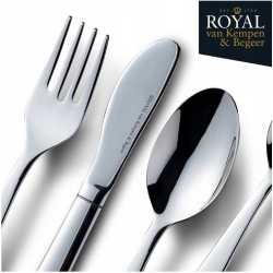 Set de tacаmuri pentru copii Royal van Kempen & Begeer CC004846-001, 4 buc, Design rotunjit, Inox