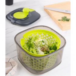 Uscator pentru salata tip centrifuga Kosova 503HRN1143, Plastic, 4,2 L, Orificiu de scurgere a apei, Picioare anti-alunecare, Verde