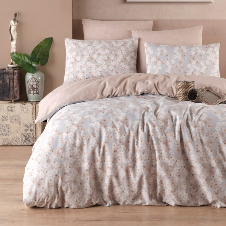 EnLora Home 162ELR1665 Bedding Set, 65% cotton, 35% polyester, 4-piece set, Duvet cover 200x220 cm, Fitted sheet 220x240 cm, 2 pillowcases 50x70 cm, Pink