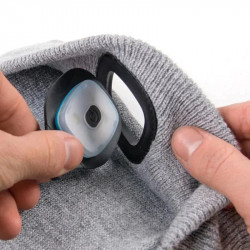 LEDBEANIE Winter Beanie with Built-in LED Light, 3 Brightness Settings, Breathable Fabric, One Size Fits All, Black