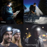 LEDBEANIE Winter Beanie with Built-in LED Light, 3 Brightness Settings, Breathable Fabric, One Size Fits All, Black