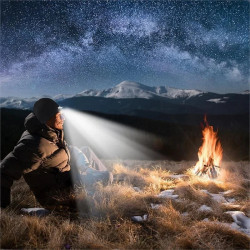 LEDBEANIE Winter Beanie with Built-in LED Light, 3 Brightness Settings, Breathable Fabric, One Size Fits All, Black