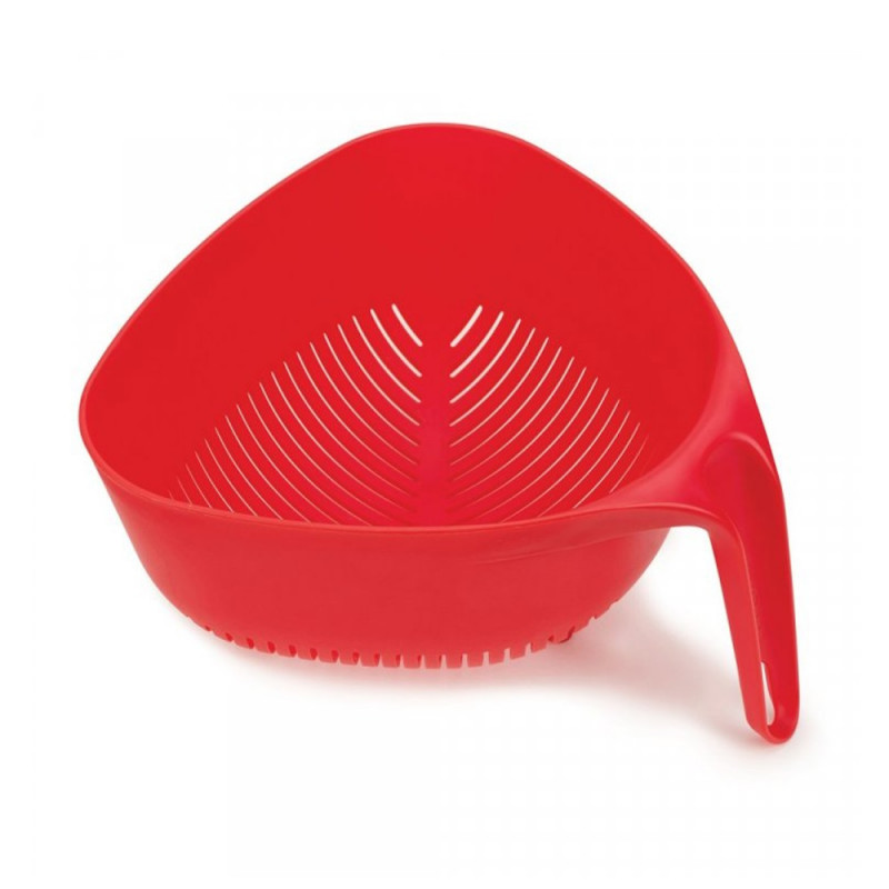 Joseph Joseph Colander 20160, Ergonomic, Quick-draining, Red