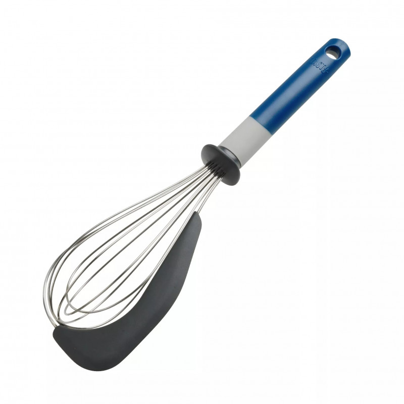 Tasty 678031 Whisk, Silicone Tip, Soft Handle, 31.5 cm, Stainless Steel, Blue