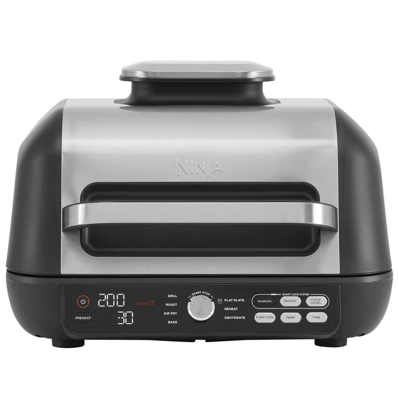 Gratar electric Ninja Foodi MAX PRO AG651EU, 2460W, 3.8L, Functie gratar si Air fryer, Cyclonic Air,