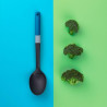 Tasty 678062 Serving Spoon with Scale, Soft Handle, 34 cm, Plastic, Blue